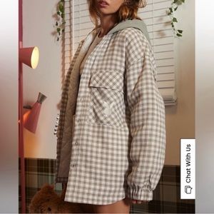 NWT Playboy Checkered Jacket With Hood